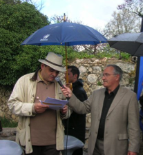 Inauguration du totem de la Tuilerie de Massane à Grabels par René Revol, discours de Christophe Corp en présence de Georges Frêche 3 avril 2009